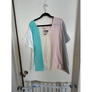 Women's Bibi Blouse- Color Block XL pastel boutique